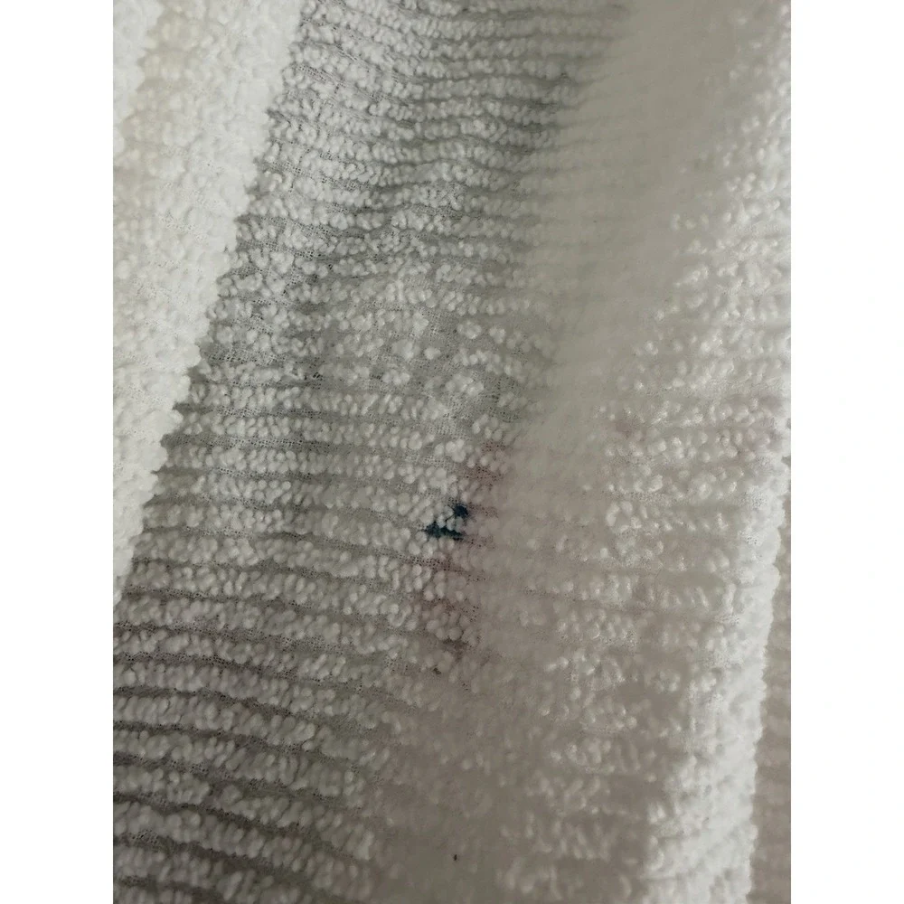 Vintage White Hobnail Chenille Medallion Full Queen Bedspread CUTTER DAMAGE